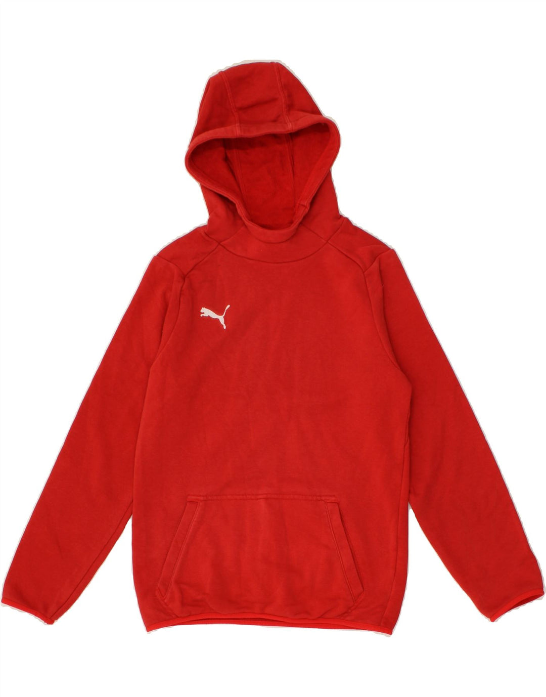PUMA Boys Hoodie Jumper 11-12 Years Red Cotton Vintage Puma and Second-Hand Puma from Messina Hembry 