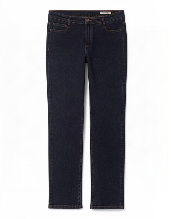 Marks & Spencer Womens Regular Straight Jeans UK 14 Large W32 L30 Navy Blue