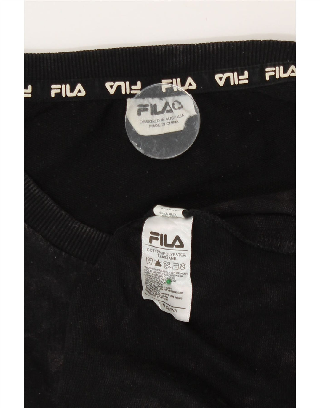 Fila Herre T-Shirt Top 2XL Sort Tie Dye Bomuld