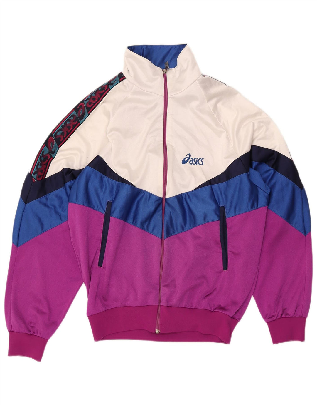 Asics Herre grafisk hel træningsdragt Lille Pink Colourblock Polyamid Retro