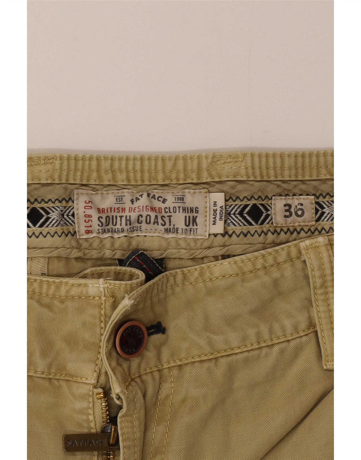 Fat Face Herre Chino Shorts W36 Stor Khaki Bomuld