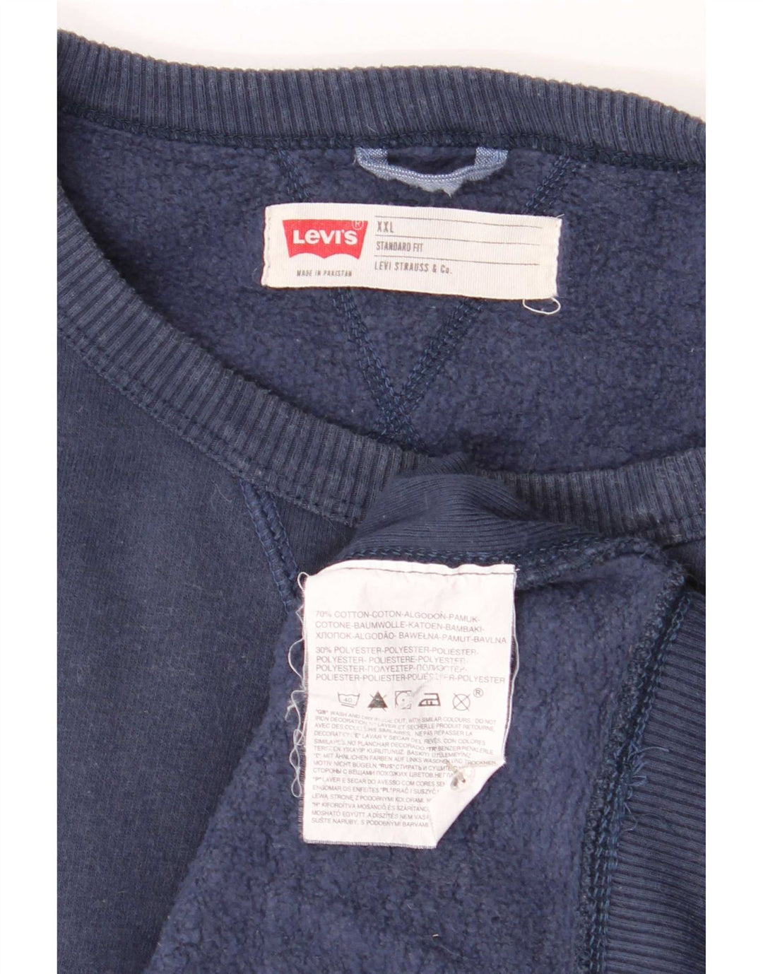 Levi's Herre Standard Fit Sweatshirt Jumper 2XL Marineblå Bomuld