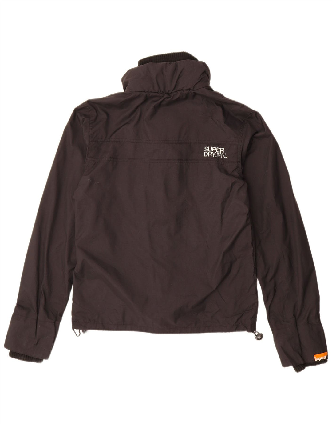 Superdry Grafisk regnjakke til mænd UK 36 Lille sort nylon