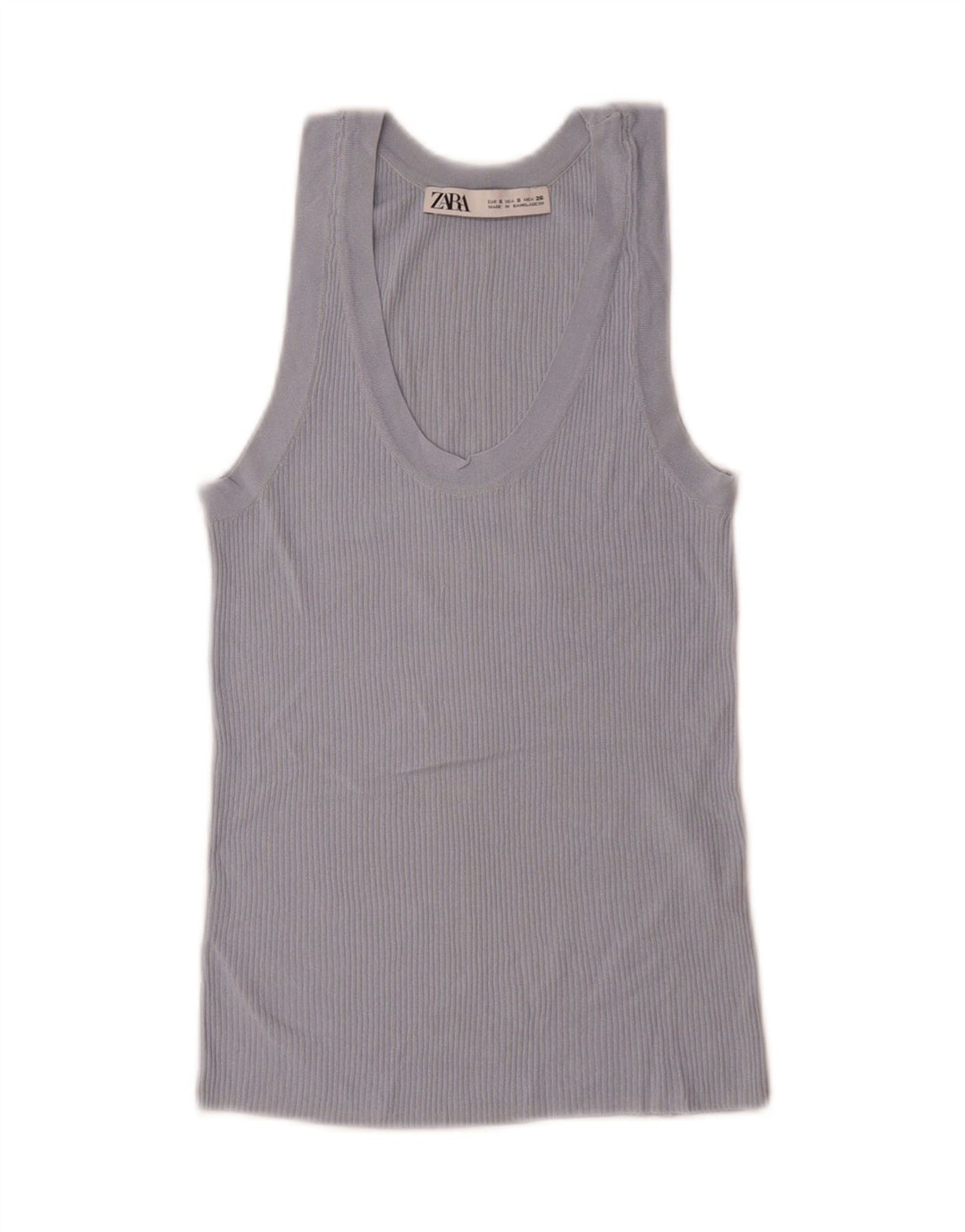 Zara Damevest Top UK 10 Small Blue Viscose