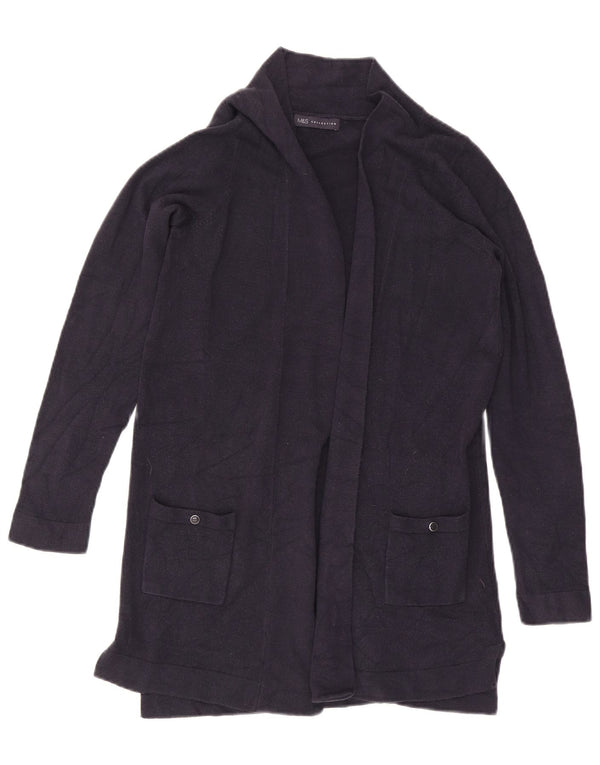 Marks & Spencer Dame Longline Cardigan Sweater UK 12 Medium Navy Blue