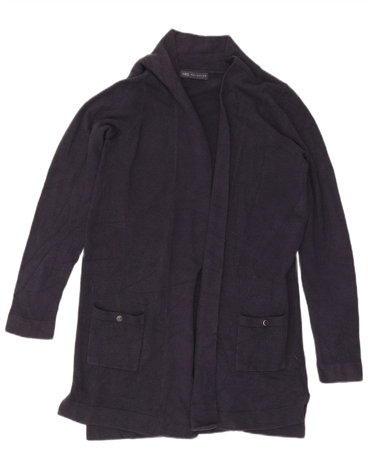Marks & Spencer Dame Longline Cardigan Sweater UK 12 Medium Navy Blue