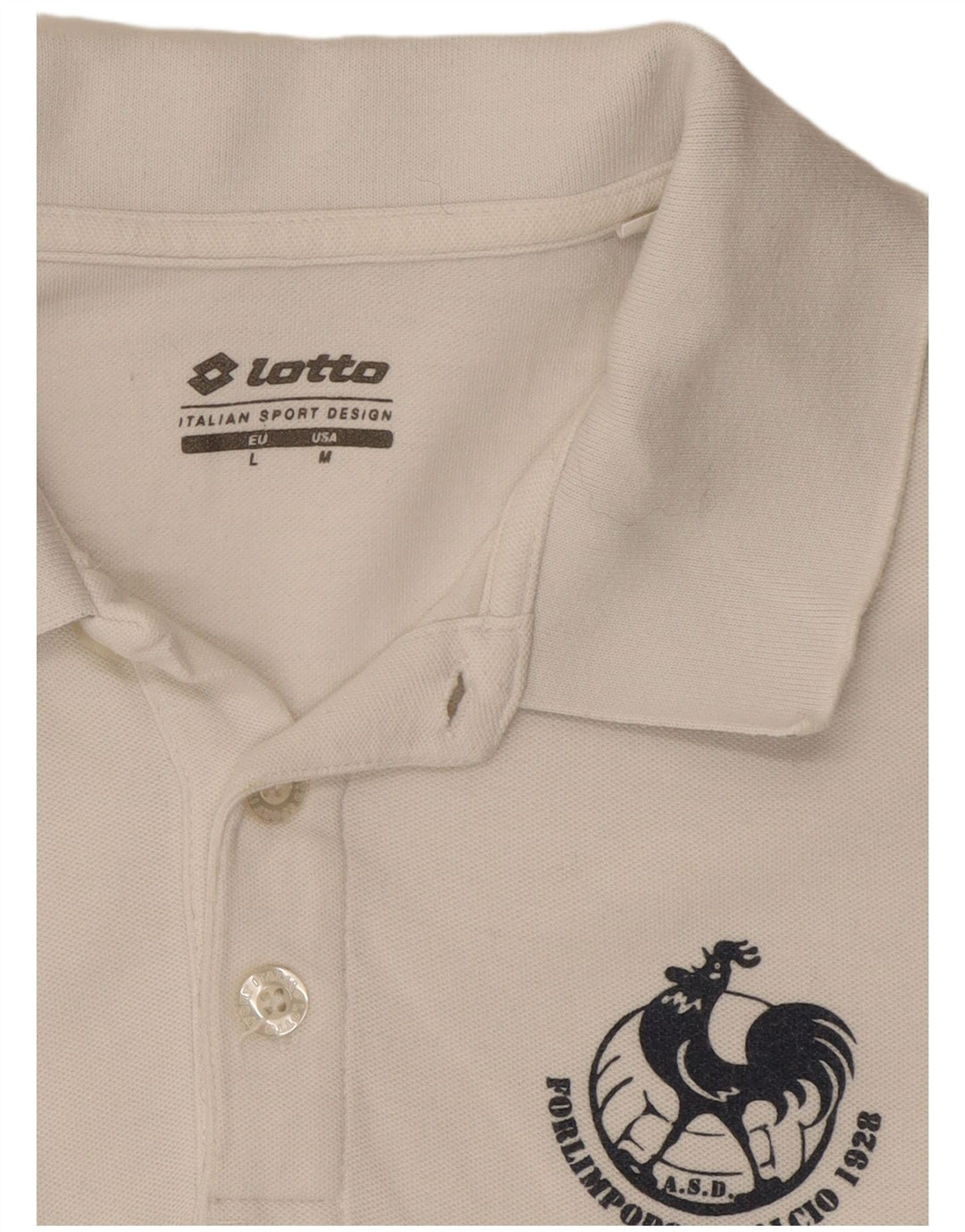 Lotto Herre Grafisk Polo Shirt Medium White