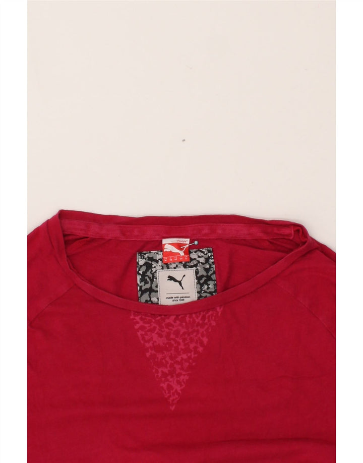PUMA Womens Top Long Sleeve UK 12 Medium  Red Vintage Puma and Second-Hand Puma from Messina Hembry 