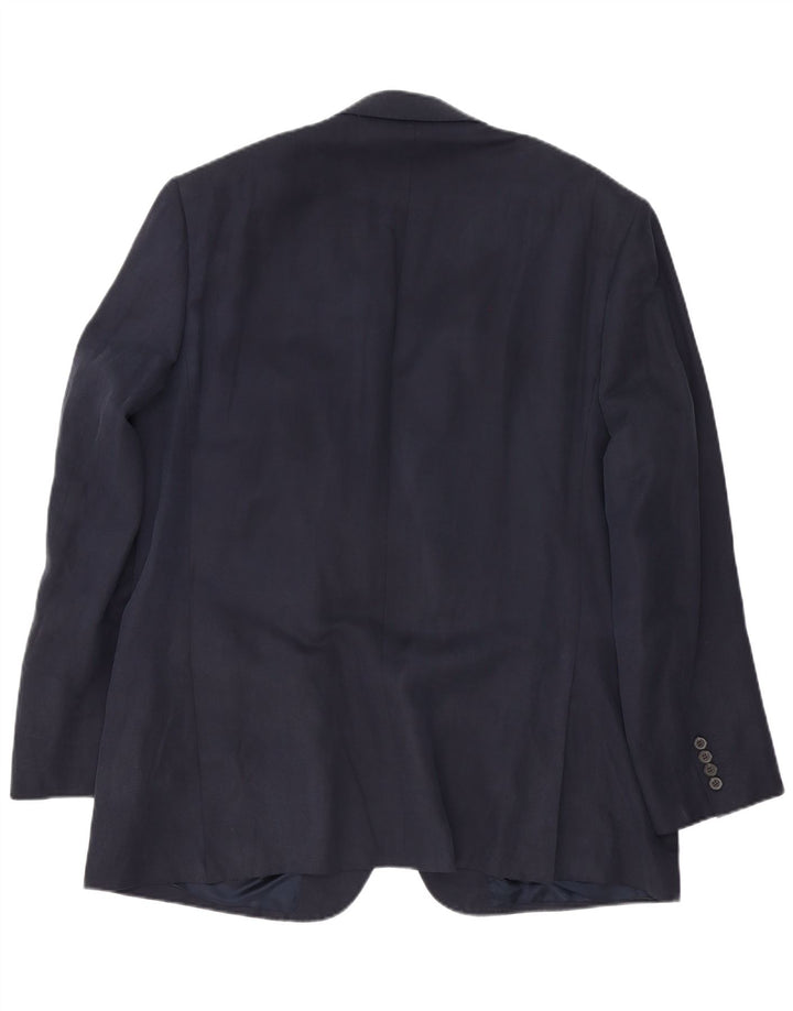 Marks & Spencer Herre 2-knaps blazerjakke UK 46 XL marineblå silke