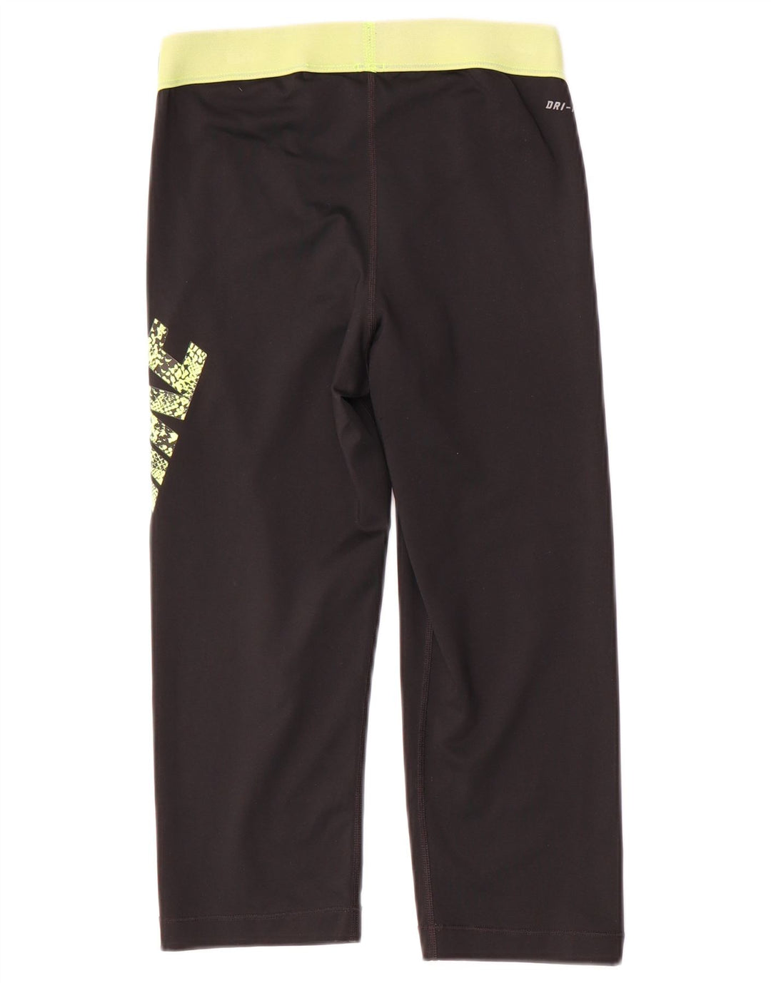 Nike Dame Dri Fit Capri Grafiske Leggings UK 14 Medium Sort Polyester