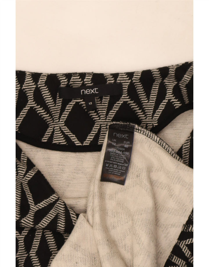 Næste Kvinders Skedekjole UK 12 Medium Grå Geometrisk Polyester