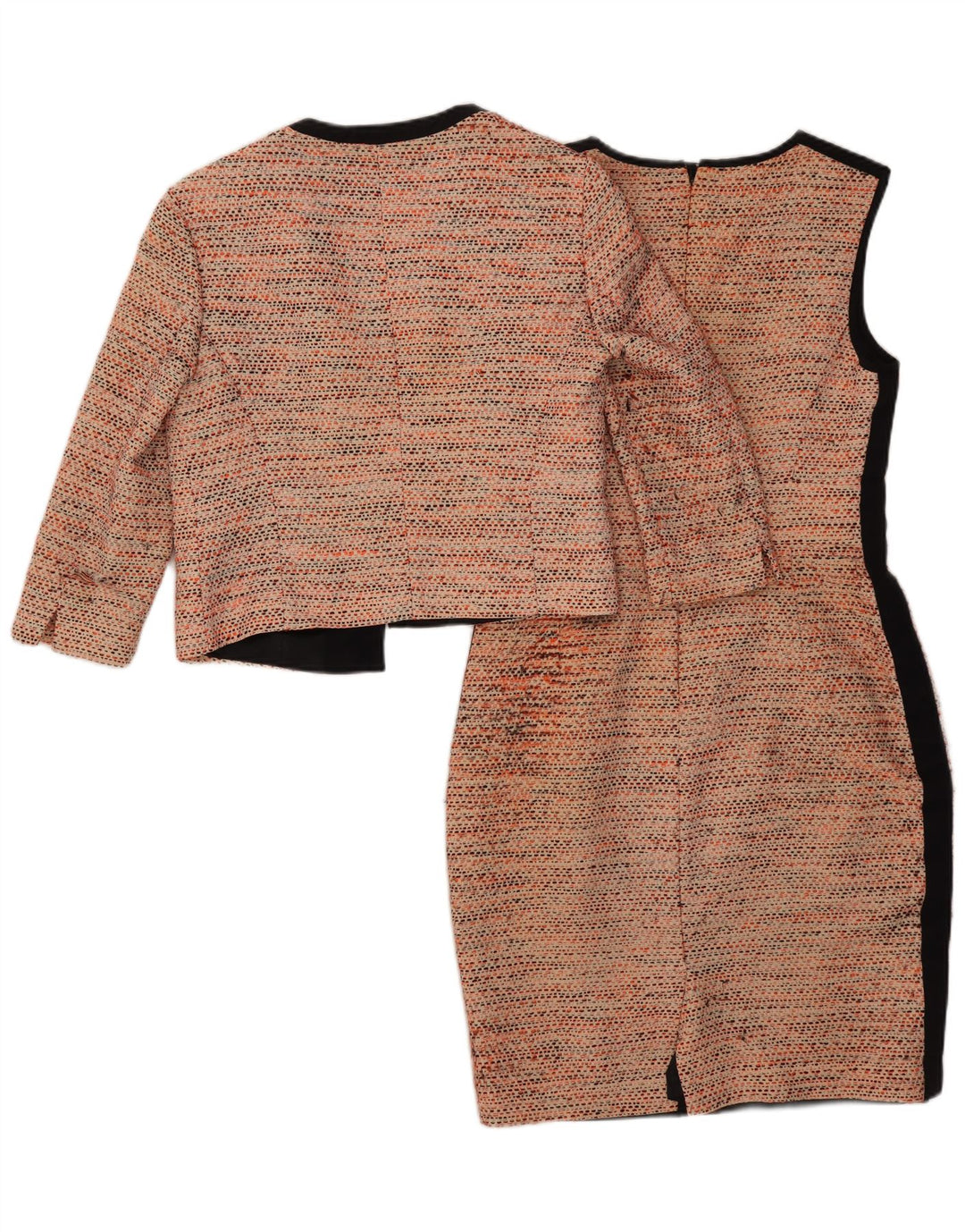 L.K. Bennett Womens 3/4 ærme 2-delt sæt UK 10 Small Orange Flecked