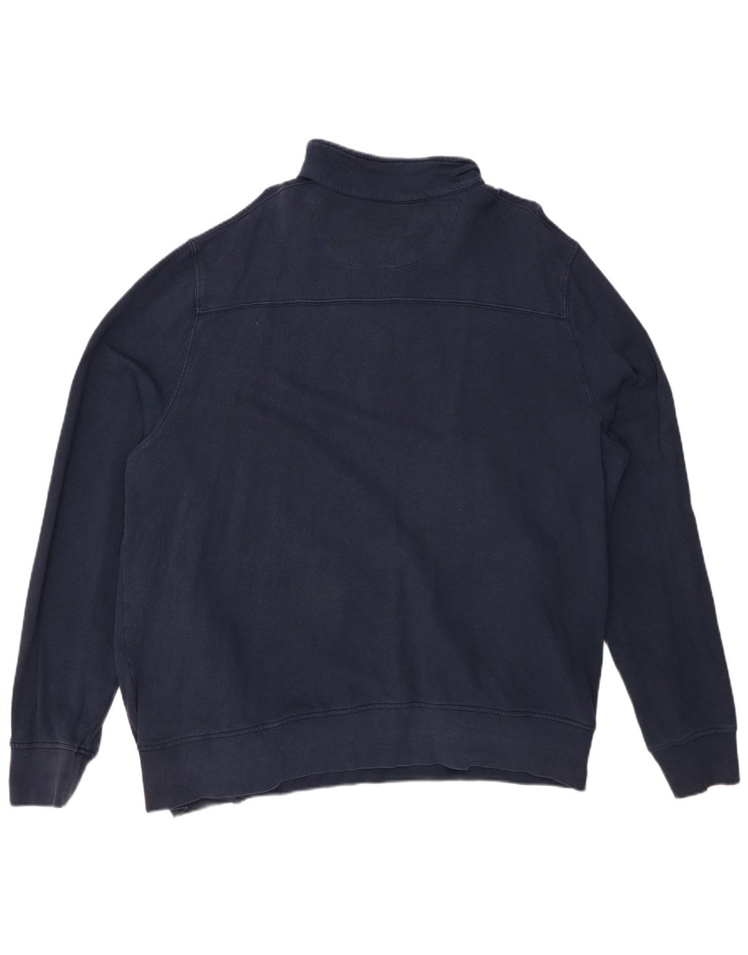HVID TING Herre Polo Neck Sweatshirt Jumper 2XL Navy Blue Bomuld