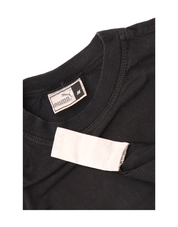 Puma Herre T-Shirt Top Medium Sort Bomuld