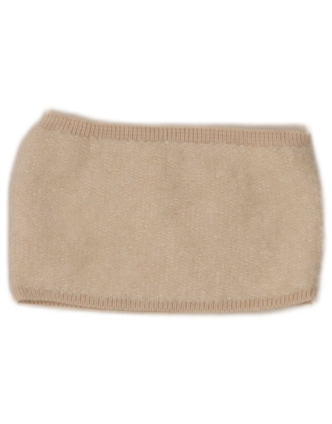 Zara Womens Knit Crop Top UK 8 Small Beige Acryl