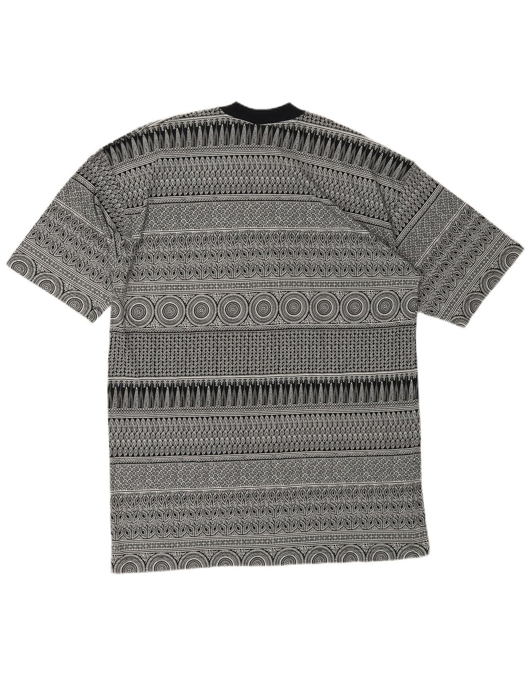 Kenzo Herre abstrakt mønster T-shirt Top 2XL Grå Geometrisk Bomuld Designer