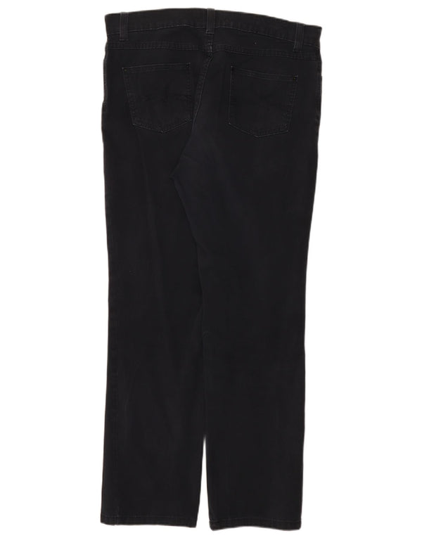 Marks & Spencer Womens Casual Trousers UK 14 Medium W34 L29 Navy Blue