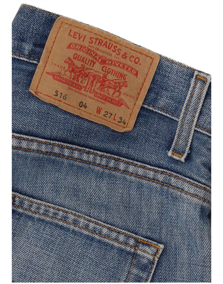 Levi's Herre 516 Cropped Jeans W27 L25 Blå