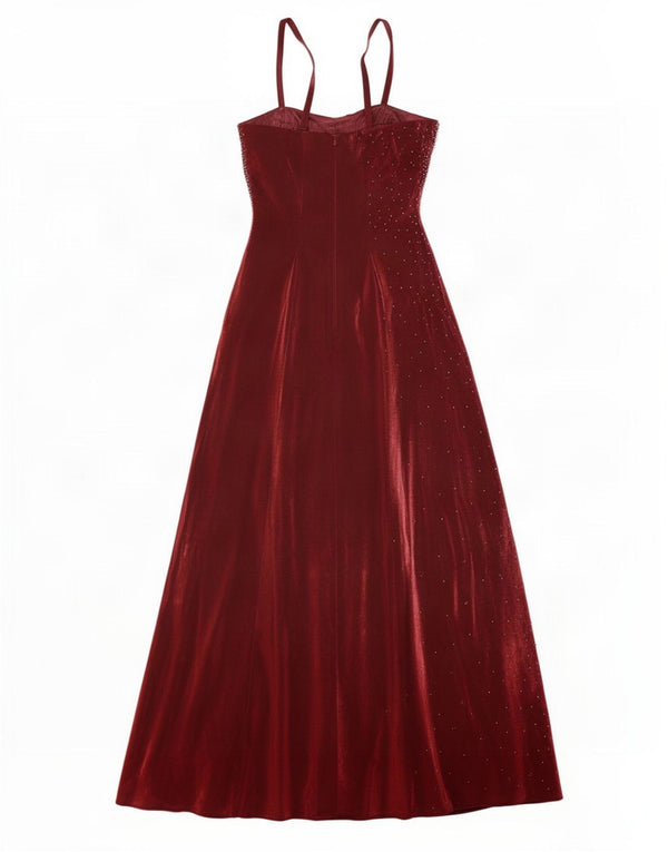 Jora Dame ærmeløs Maxikjole UK 6 XS Rød Polyester