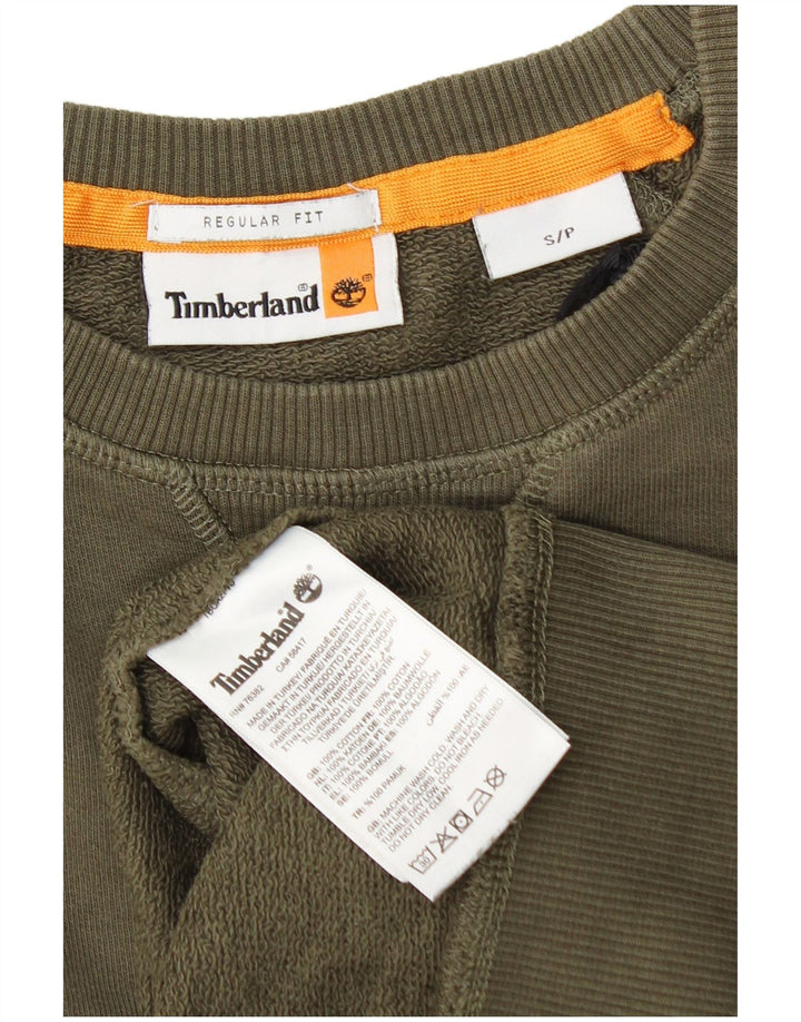 Timberland Herre Regular Fit Sweatshirt Jumper Small Khaki Bomuld