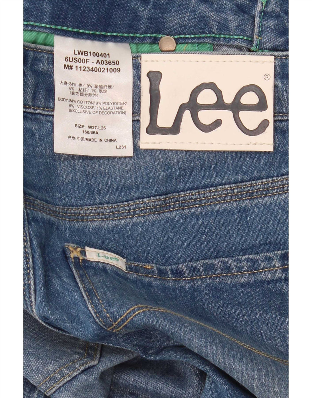 Lee Kvinder Distressed Slim Jeans W27 L26 Blå Bomuld