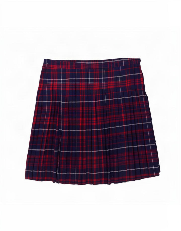 Tommy Hilfiger Dame Mini-nederdel Medium W28 Marineblå Plaid Bomuld