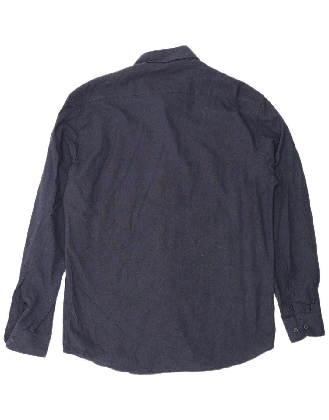 Massimo Dutti Herreskjorte str. 42 Large Navy Blue Viscose