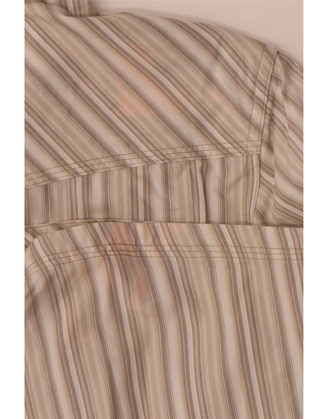 SALEWA Dameskjorte UK 10 Lille Beige Stribet Bomuld