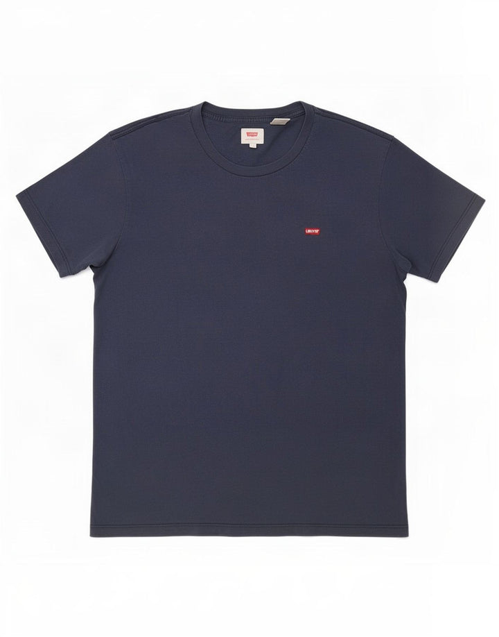 Levi's herre T-shirt top mellem marineblå bomuld