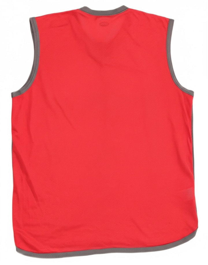 Adidas Herre Grafisk Vest Top Stor Rød Polyester