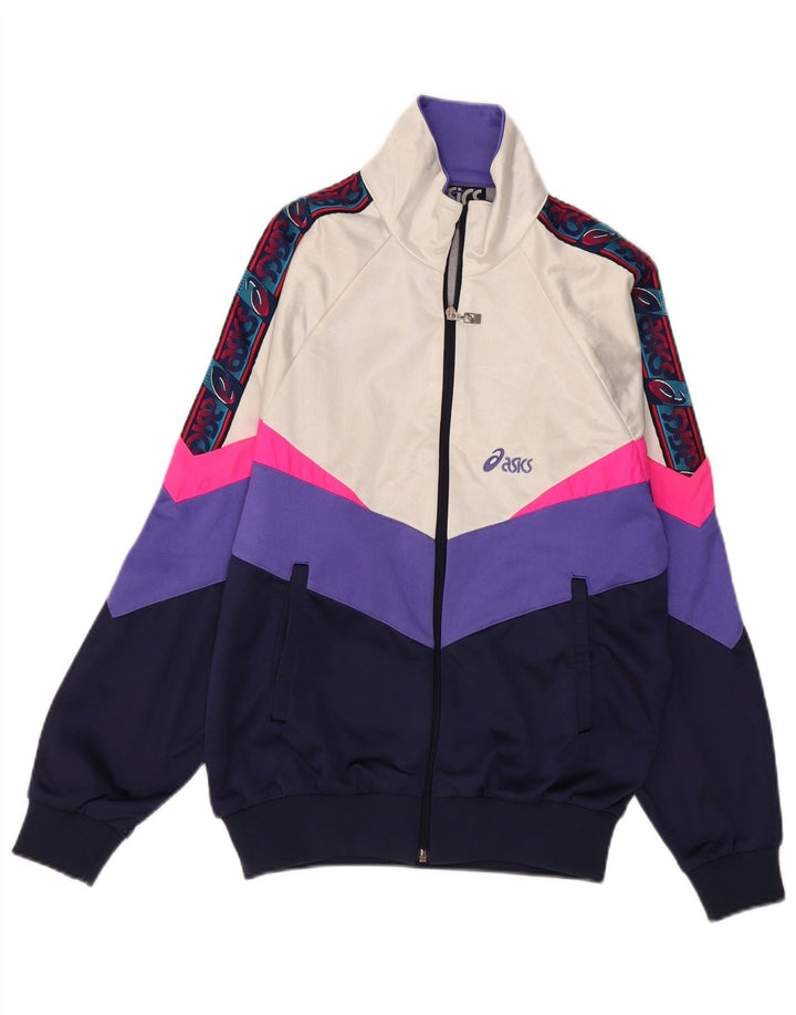 ASICS træningsdragt topjakke til kvinder IT 46 Stor marineblå farveblok