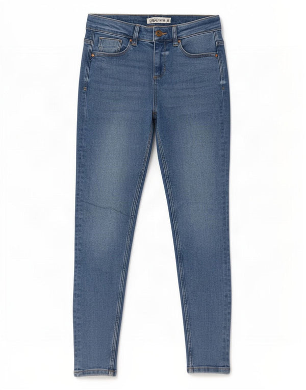 Zara Dame Skinny Jeans EU 36 XS W26 L27 Blå Bomuld
