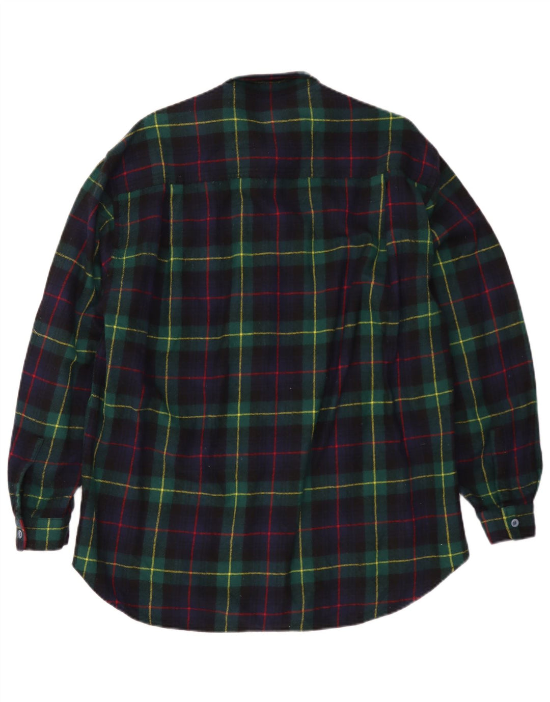 Vintage flannelskjorte til mænd, stor marineblå ternet
