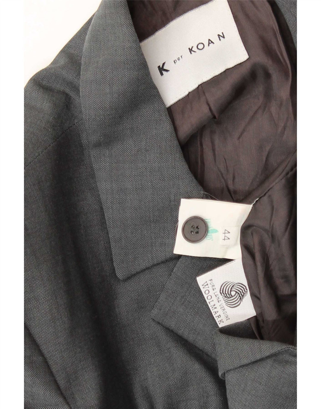 Koan Dame 4-knaps blazerjakke IT 44 Medium Grey Virgin Wool