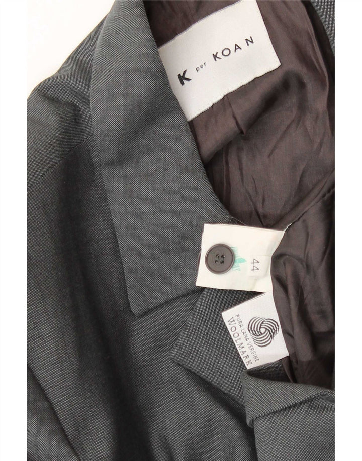 Koan Dame 4-knaps blazerjakke IT 44 Medium Grey Virgin Wool