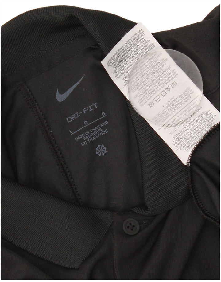 Nike Herre Dri Fit Polo Shirt Stor sort polyester