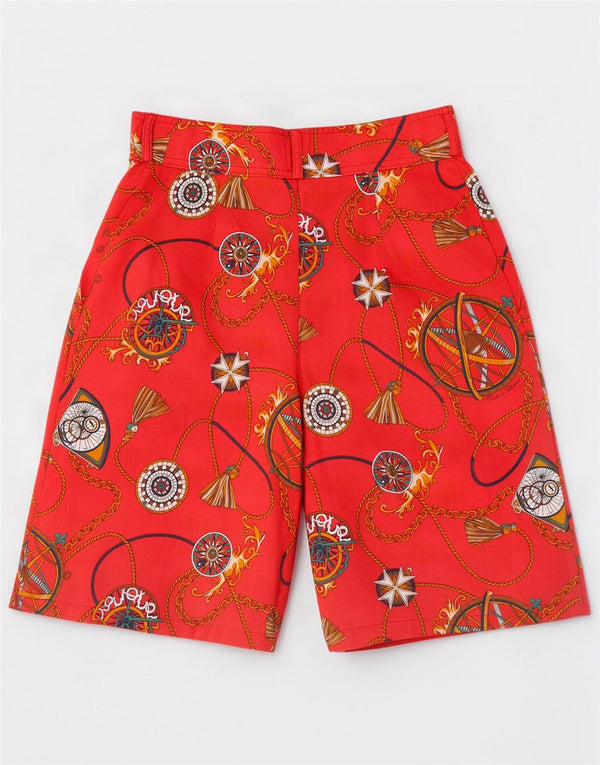 Conte of Florence kvinders abstrakt mønster chino-shorts IT 42 Medium W27 Rød