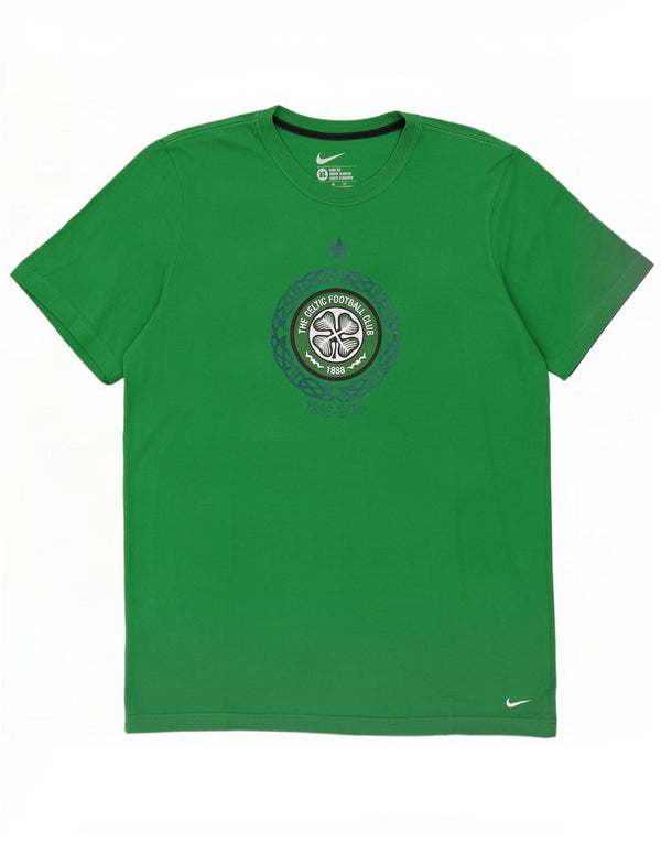 Nike Herre The Celtic Football Club Slim Fit Grafisk T-Shirt Top XL Grøn