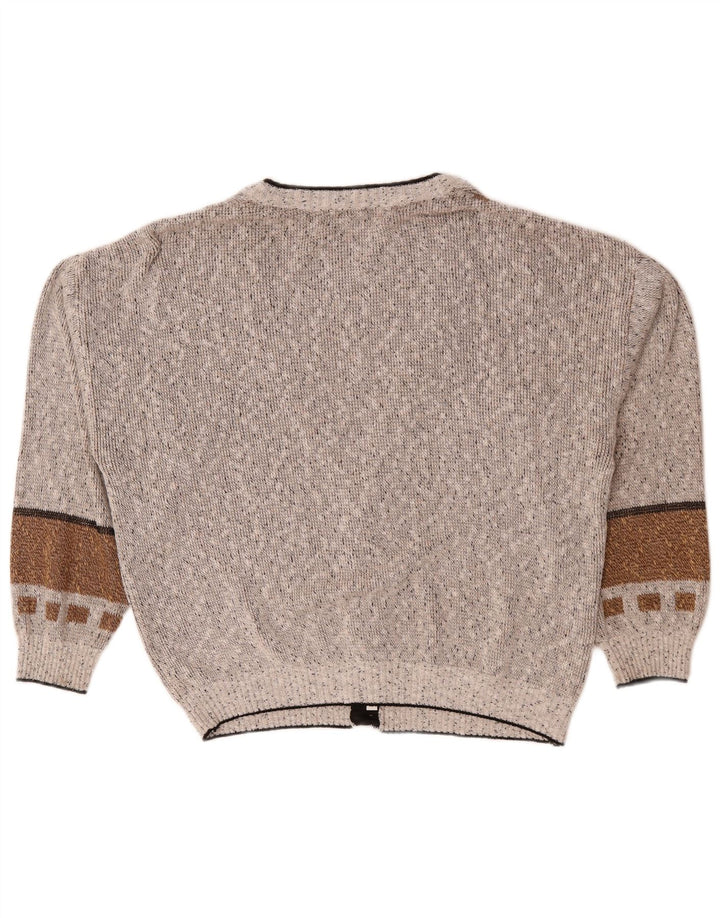 Maria Jose Herre Cardigan Sweater XL Grå Colourblock