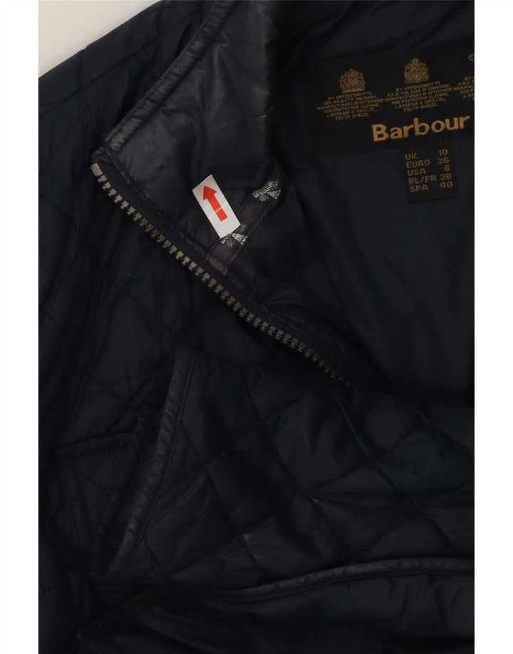 Barbour Quiltet jakke til kvinder UK 10 Small Navy Blue