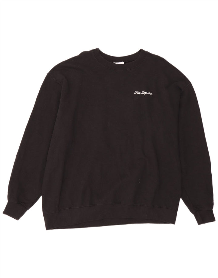 Champion Herre Sweatshirt Jumper 2XL Sort Bomuld