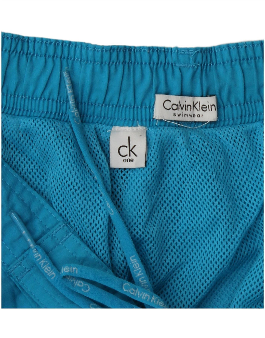 Calvin Klein Grafiske svømmeshorts til mænd, store blå farveblok