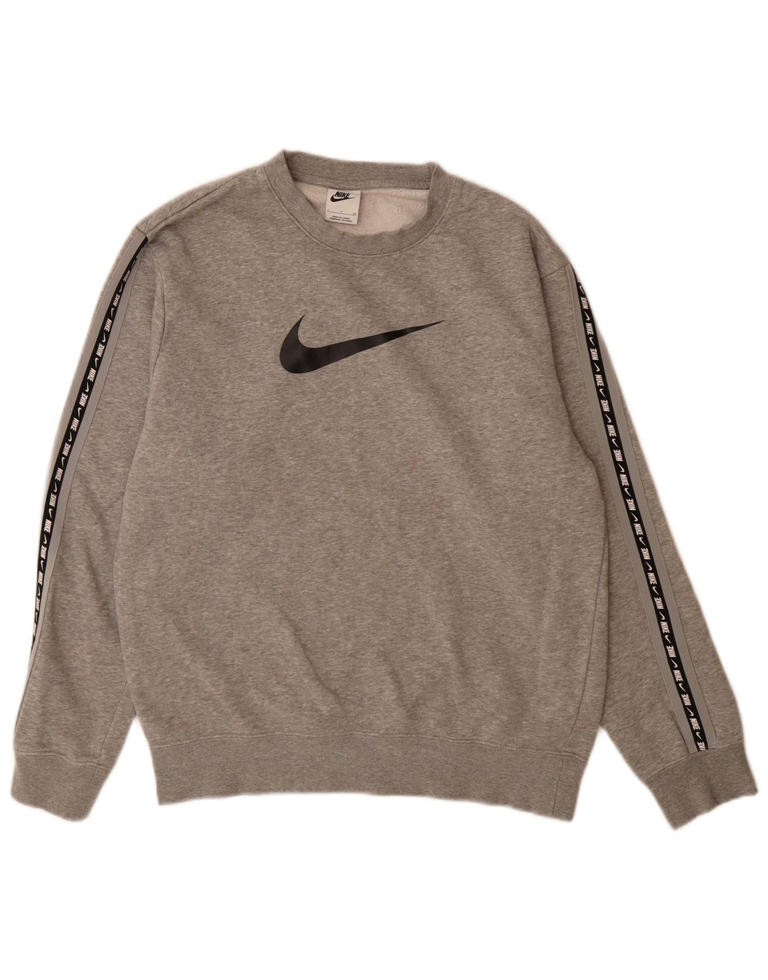 Nike grafisk sweatshirt til mænd, lille grå flækket bomuld