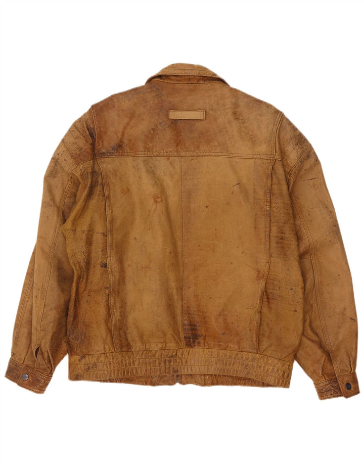 Vintage herre læderjakke UK 40 Large Beige