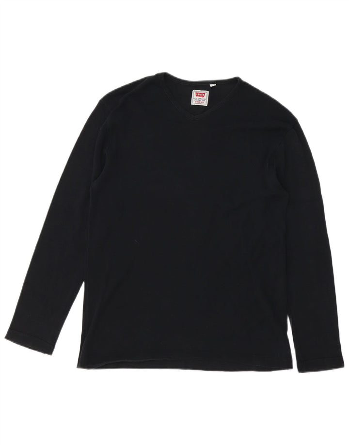Levi's Dame Top Langærmet UK 14 Medium Sort Bomuld