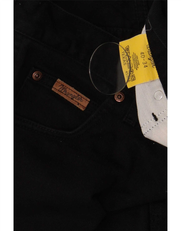 Wrangler Herre Texas Straight Jeans W40 L34 Sort Bomuld