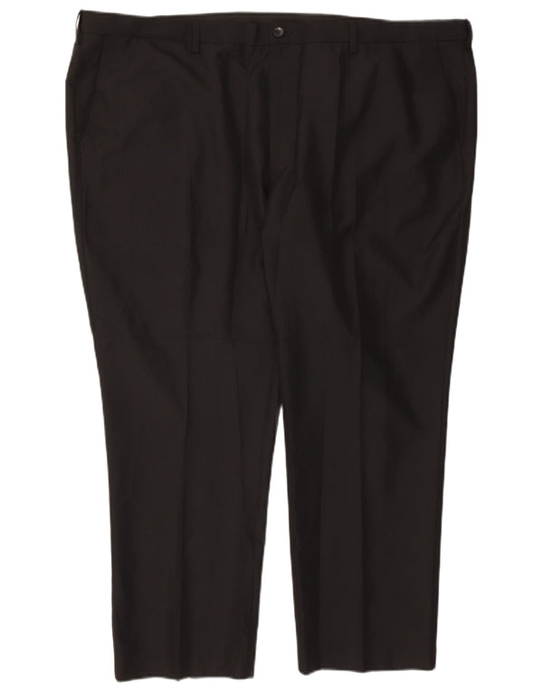 Marks & Spencer Herre Regular Fit Chinobukser W50 L29 Sort polyester