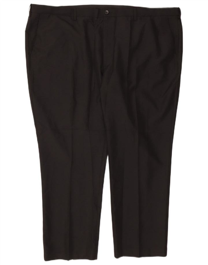 Marks & Spencer Herre Regular Fit Chinobukser W50 L29 Sort polyester
