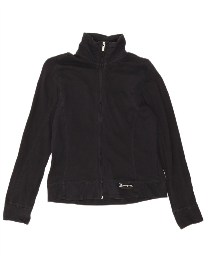 Champion Dame Easy Fit Træningsdragt Top Jacket UK 10 Small Black