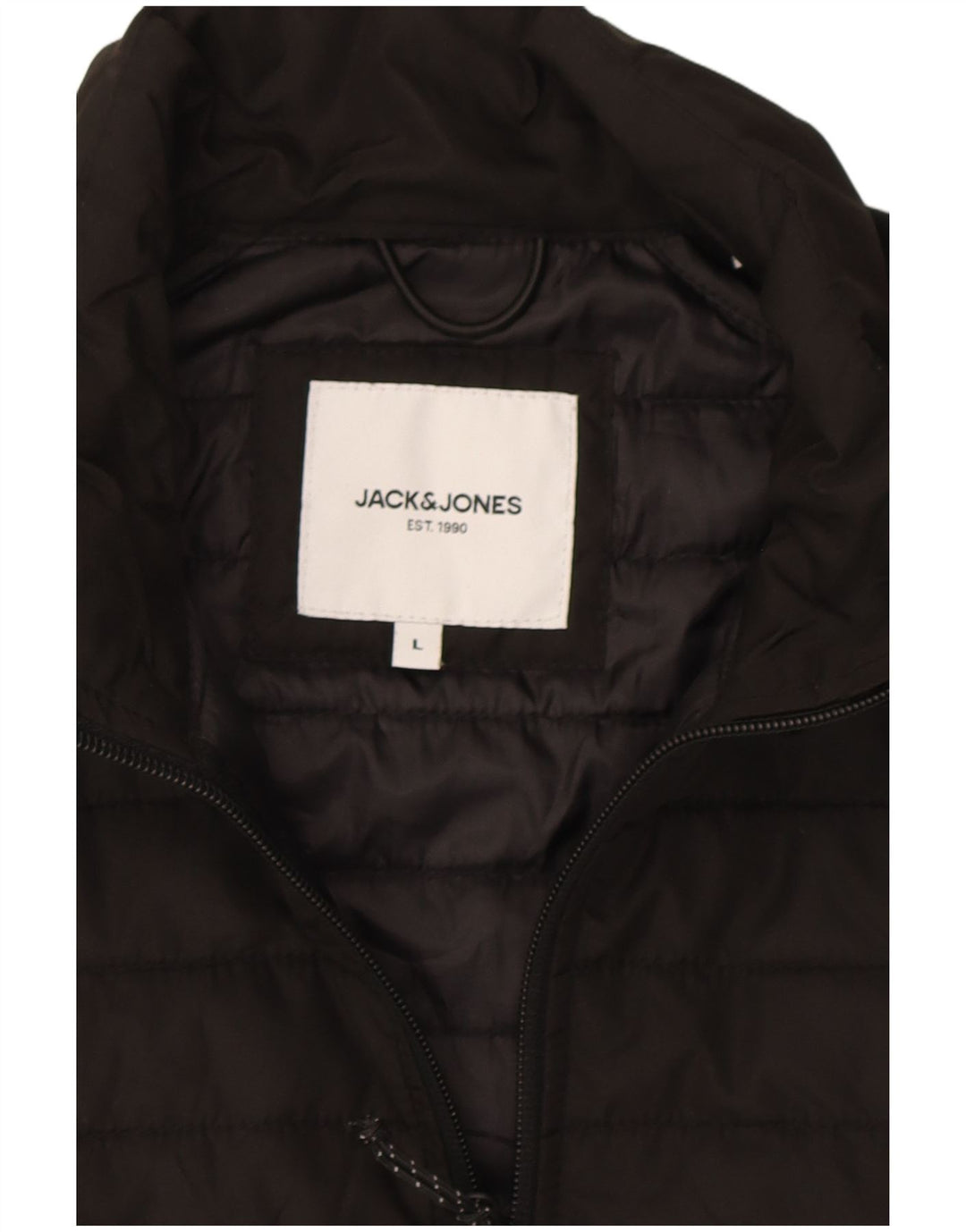 Jack & Jones Polstret Gilet UK 40 Large Black Colourblock Polyester